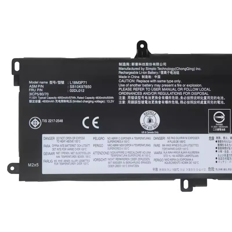 

Morocco L18L3P71 laptop battery for Lenovo ThinkPad 57wh L18M3P71 SB10K97650 02DL012 T15 T590 P53S P15S