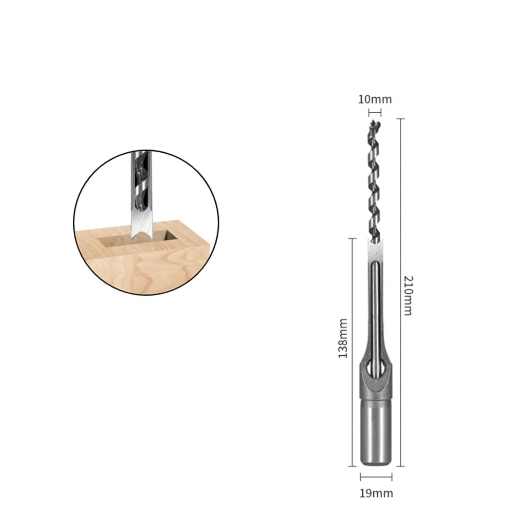 1Pcs 6-16mm Square Hole Drill Bits Auger Mortising Chisel Extended Saw For Carpentry Woodworking Tools