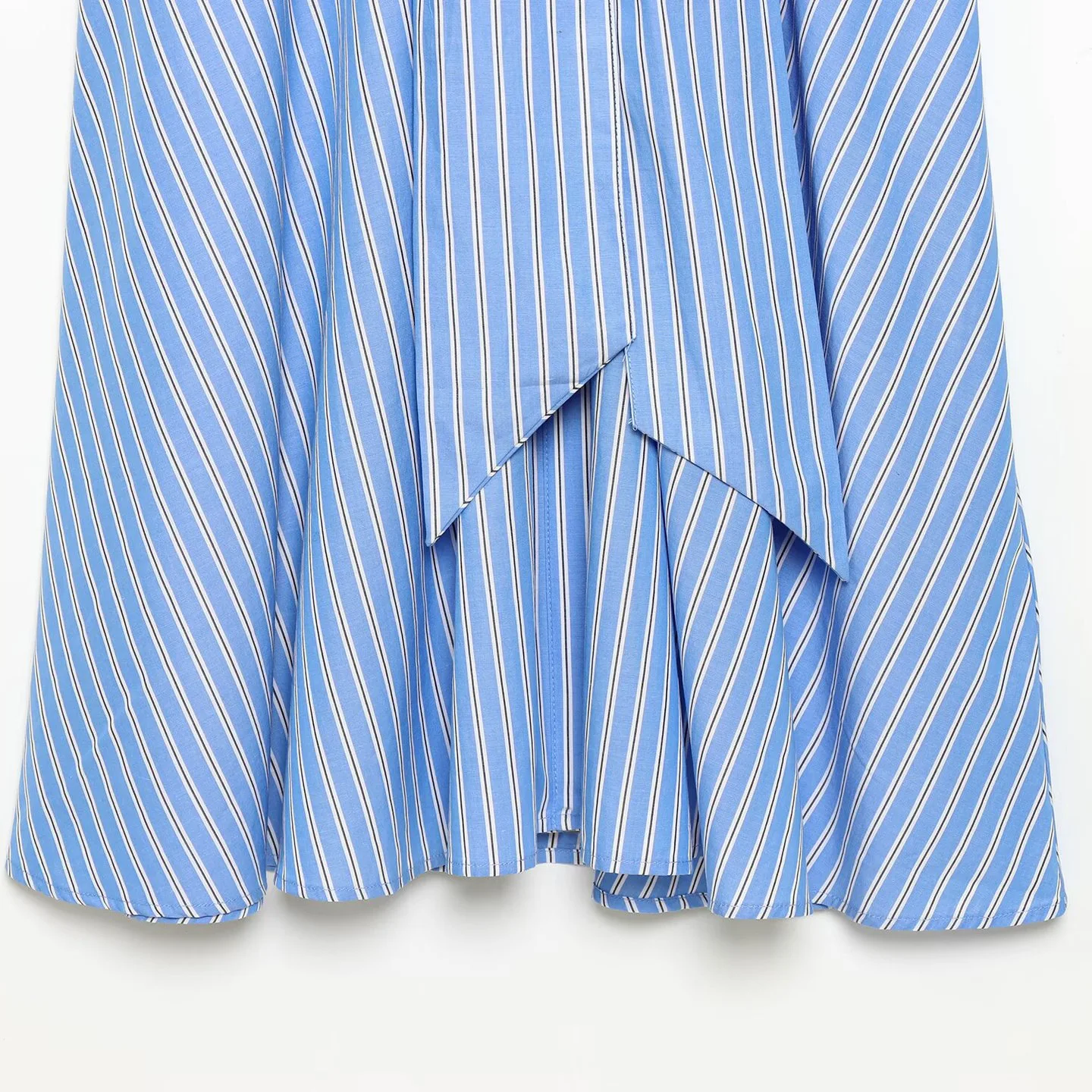 Vestido Versátil y Elegante para Mujer, Estilo Camisa a Rayas, Falda Larga Informal, Cuello de Solapa, Cierre de Botón, con Lazo