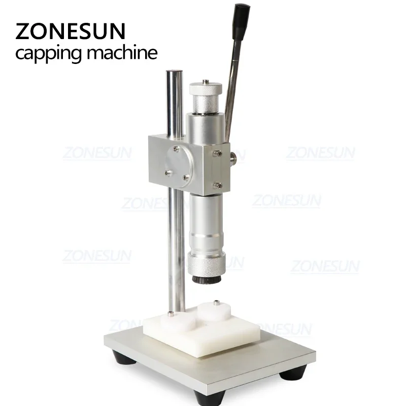 Imagem -05 - Zonesun-perfume Manual Crimping Machine Capper Metal Collar Cap Press Capping Machine Spray Zs-tyg2