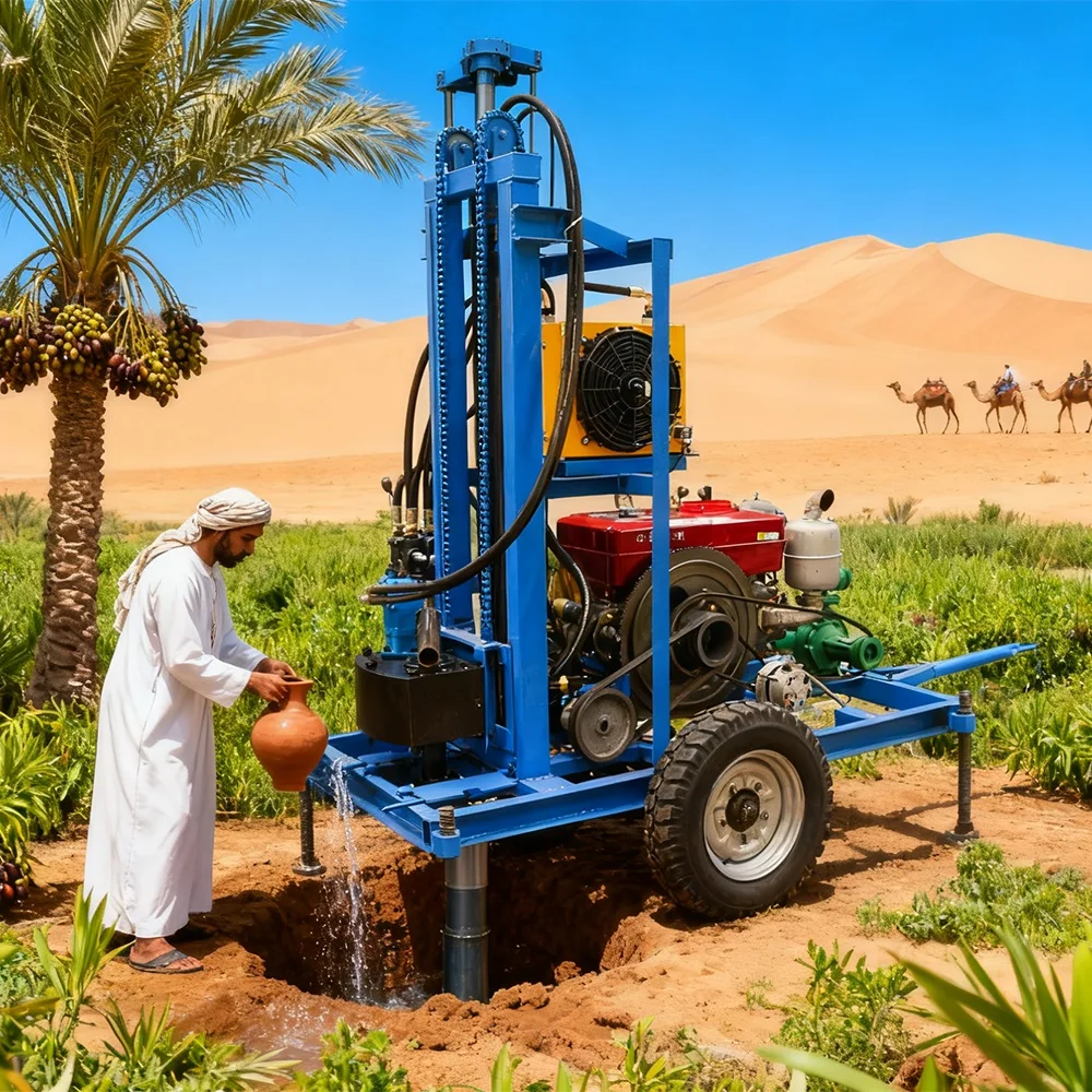

Water Well Drilling Rig Diesel Engine 22hp 25hp 35hp Machine Hydraulic Borehole Drilling Rig for Mine and Well Use