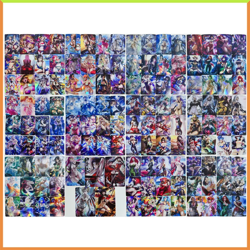 Anime Goddess Story DIY ACG Game Collectible Cards Jinx Ahri Mai Shiranui Tifa Kanroji Mitsuri Lisa Toys for boys Birthday Gift