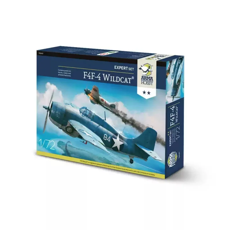 70047 Arma Hobby 1/72 F4F-4 Widecat Expert Set Plastic Fighter Aircrafts Model Kit Unassemble Kits for Gifts