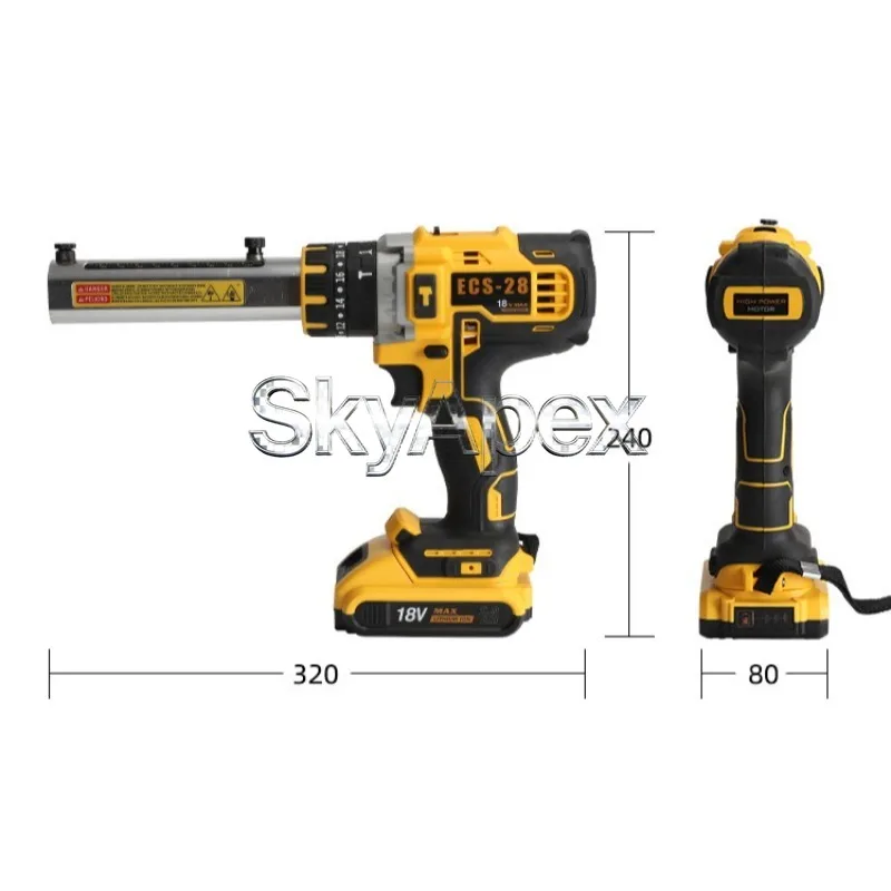 ECS 28 Portable Rechargeable Cable Stripper Fast Single Core Wire Peeler Stripping Pliers Wire Stripping Machine
