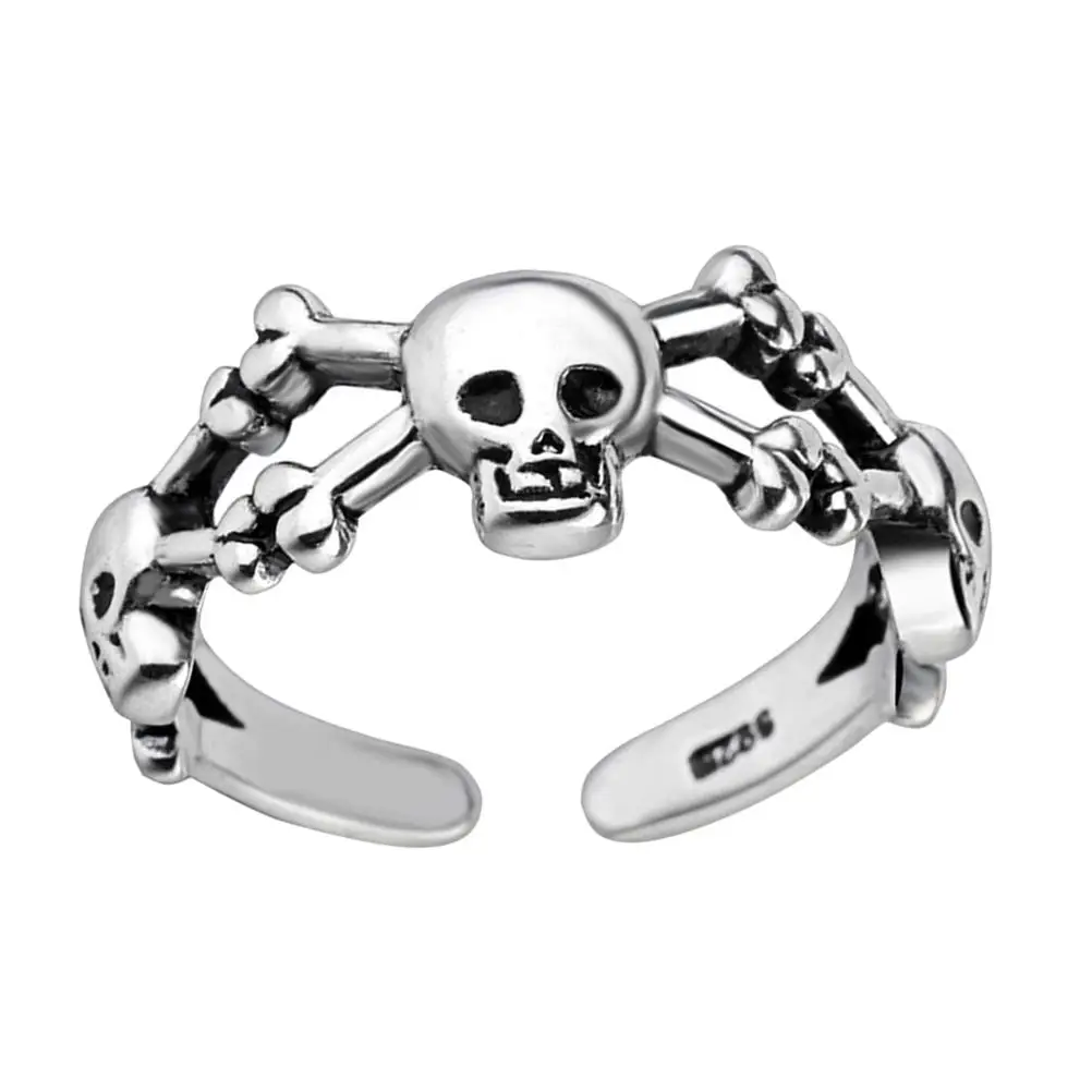 

Skull Ring Adjustable Finger Jewelry The Decorate Opening Rings Copper for Women Decoration Man