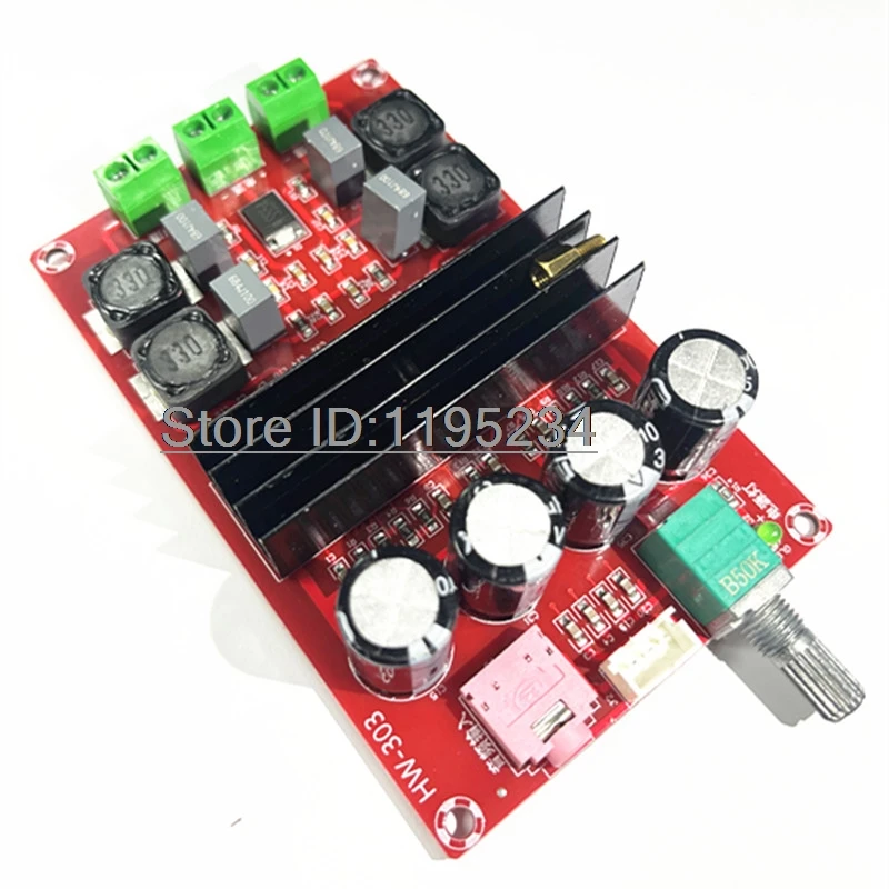 

1pcs 200W XH-M190 TPA3116 D2 Dual Channel Digital Audio Amplifier Board Dual Channel Module 100W+100W DC12-24V for Arduino