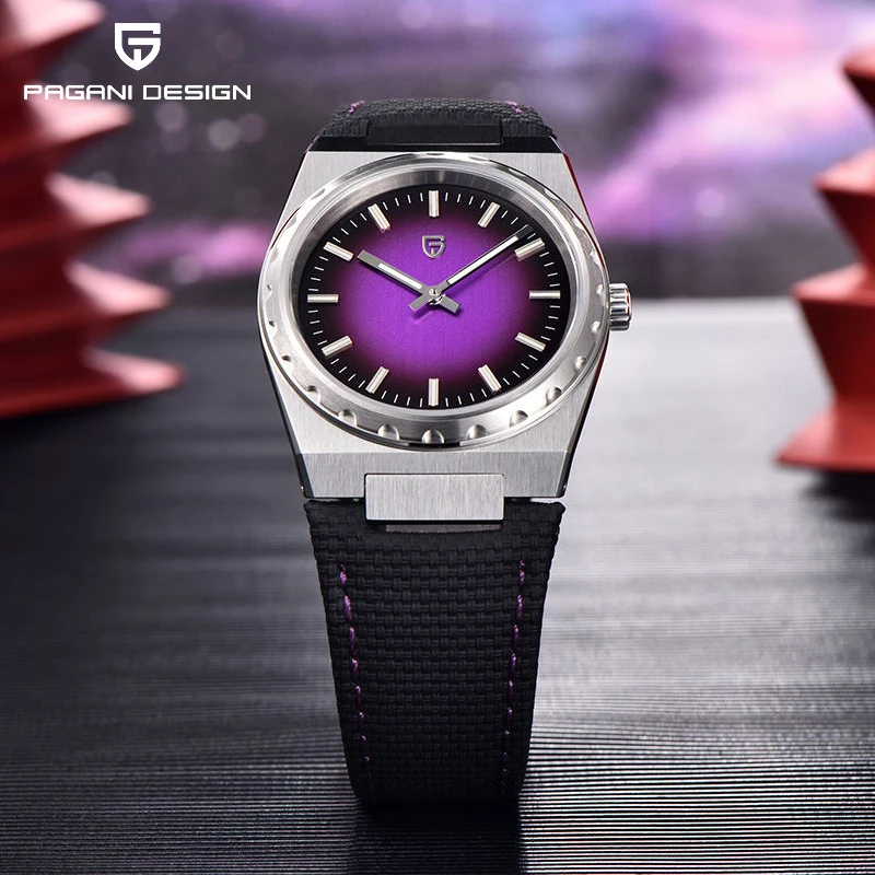 PAGANI DESIGN 2025 new thin 7MM men's quartz watch VJ21 37MM sapphire stainless steel waterproof 10Bar luminous C3 reloj hombre