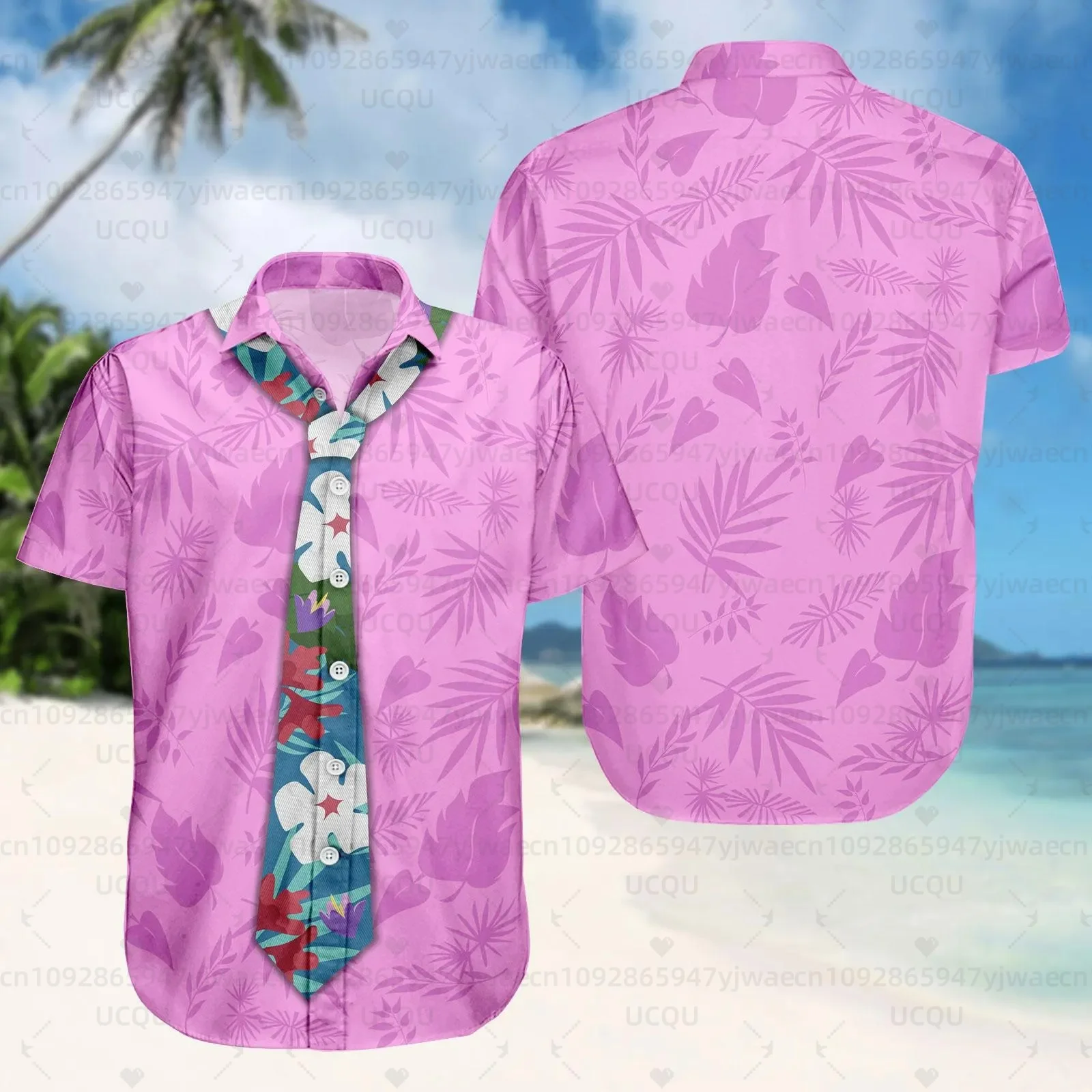 

Летняя гавайская повседневная рубашка с воротником на пуговицах Nick Wilde, мужская рубашка с короткими рукавами Zootopia 2, детская рубашка для косплея для родителей и детей