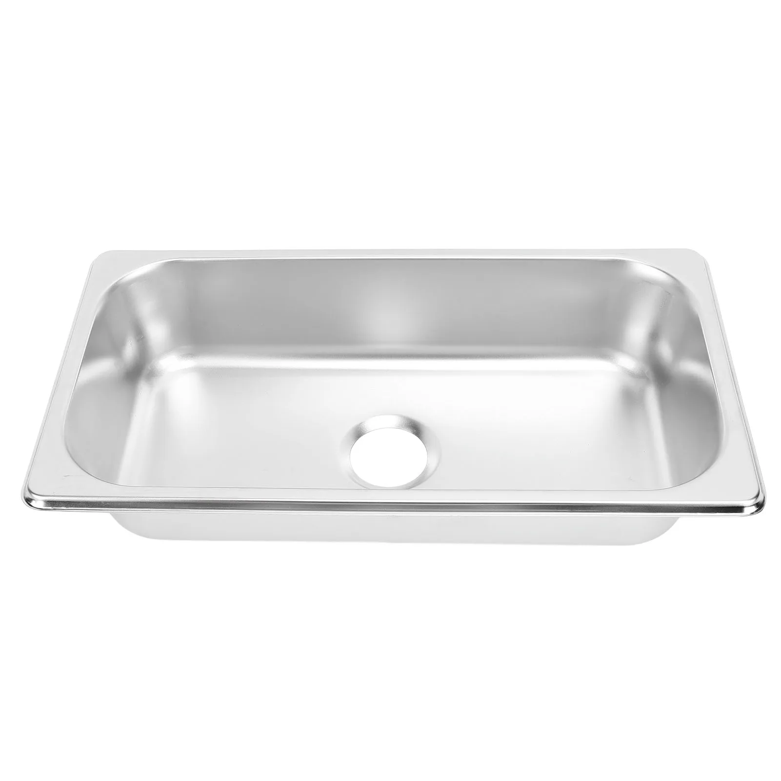 RV Sink 304 Stainless Steel 12.8x6.93x2.56in Embedded Hand Washing Basin Sink with 40mm Drain Outlet for Boat Caravan Motorhome