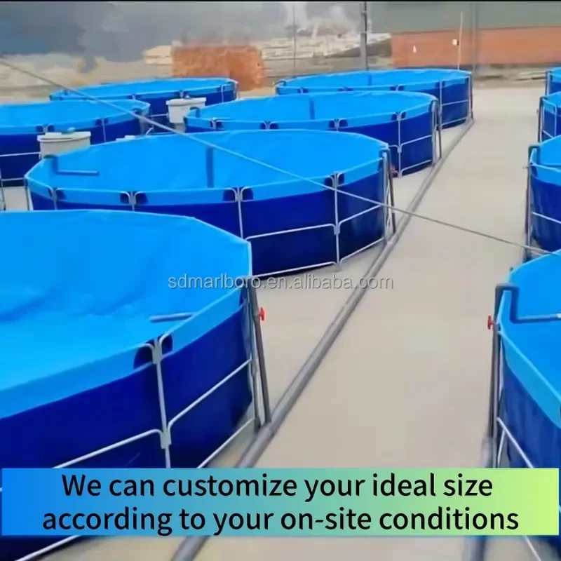 Durable Scalable PVC Fish Tanks for Modern Aquaculture and Agricultural Irrigation Flexible PVC Round Tanks for all standard