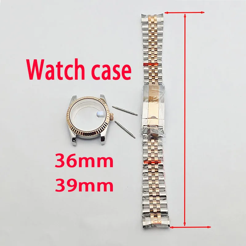 กรอบนาฬิกา36มม. 39มม. 904L สแตนเลส22ซม. สำหรับ NH35หน้าปัด28.5มม. NH36กลไกจักรกลอัตโนมัติ