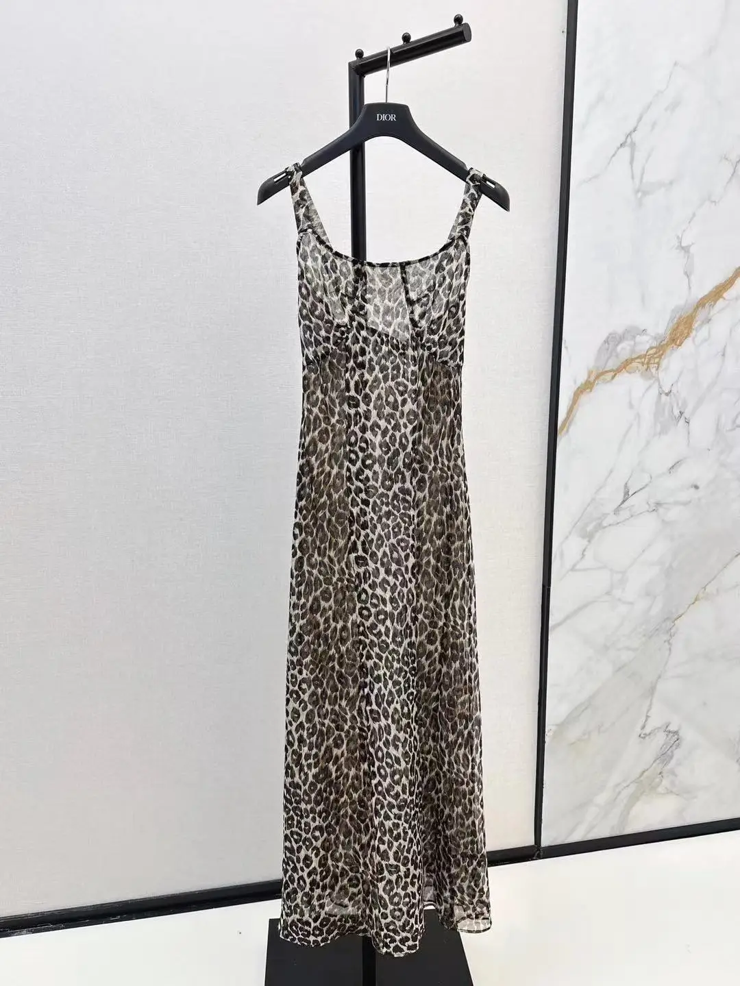 100% silk  latest leopard print vacation style dress tight fitting spaghetti strap dress party dress