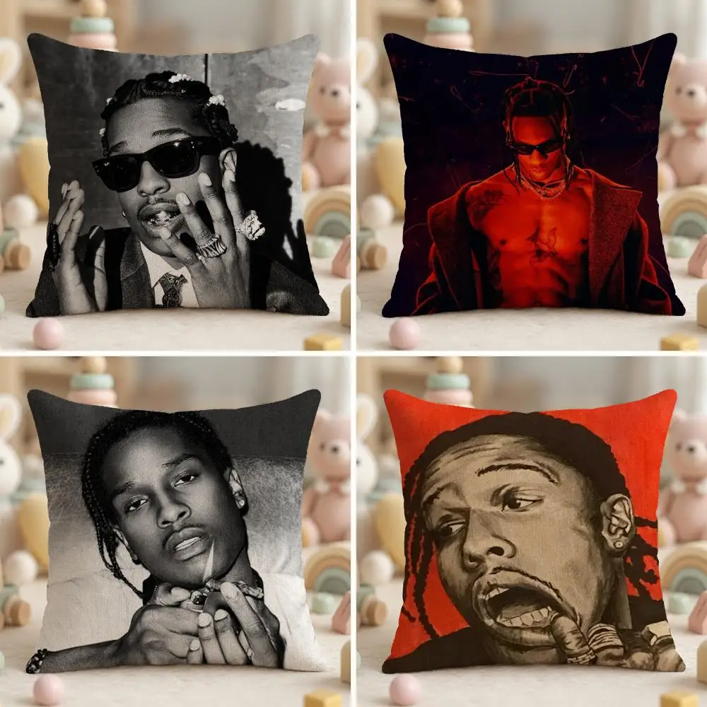 Famous Rapper A-A$AP RockyS Cushion Cover Ultra Soft Throw Pillow Cover Skin Friendly for Sofa Bed Home Decor Gift