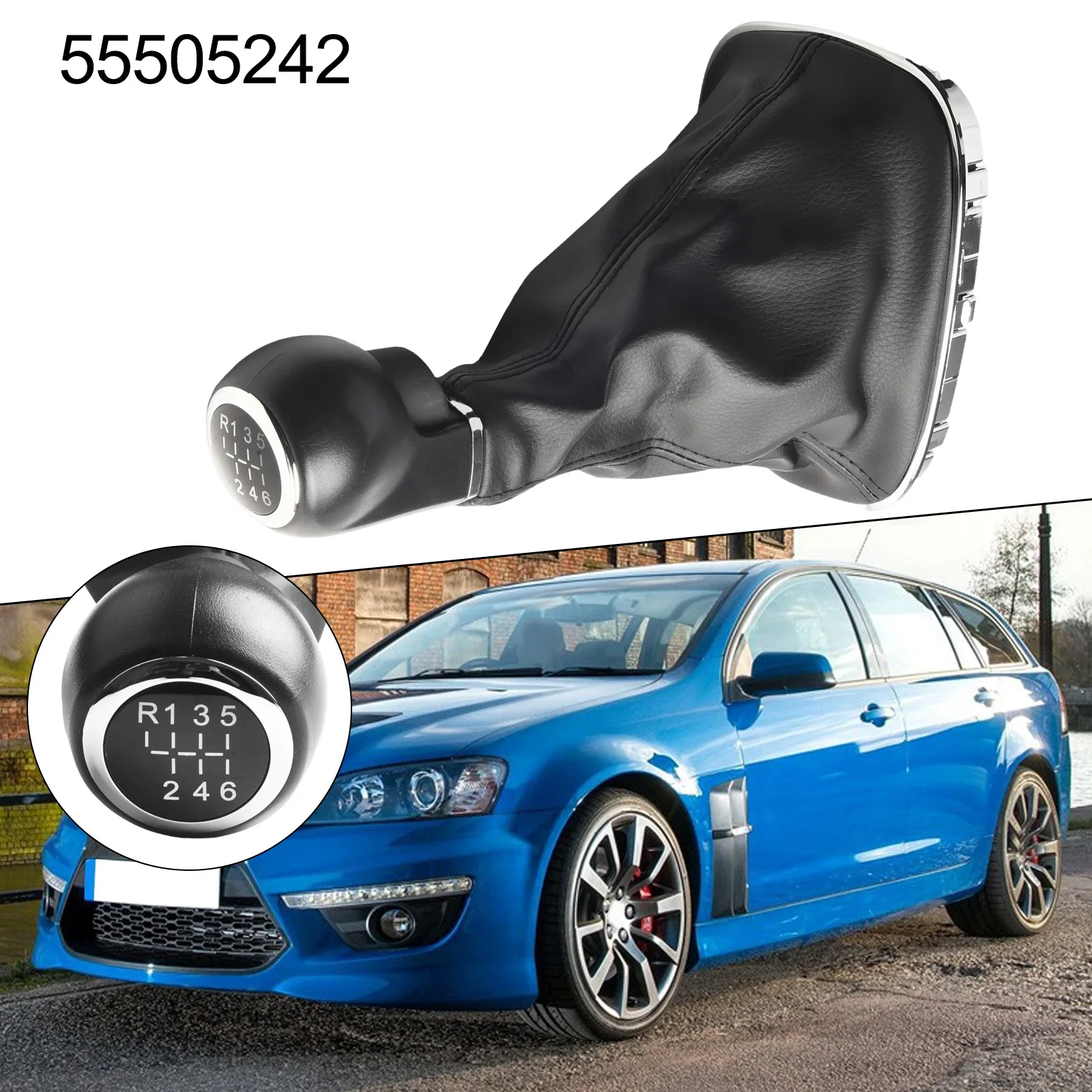 Gear Shift Knob and Boot for Vauxhall For Corsa E 2015-2019 Manual 6 Speed Transmission Replacement Part 55505242