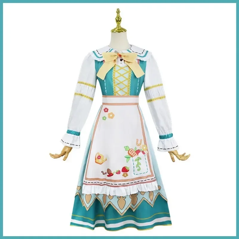 

Новинка 2025 года, милый сексуальный костюм для дня рождения Game Umamusume: Pretty Derby Rice Shower, карнавальный костюм, парик, платье горничной, юбка Loli, женская юбка