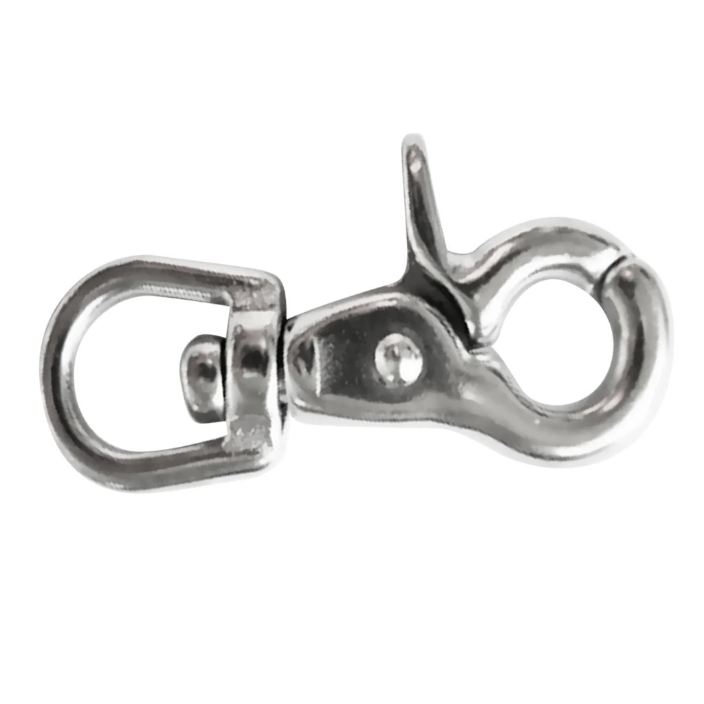 Multifunctional Swivel Snap Hooks Keychain Lobster Clasp 65mm Stainless Steel for Lanyard Backpack and Pet Leash