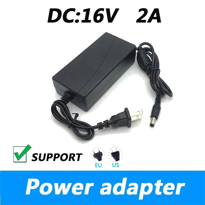 16V Power Supply Adapter 2A 2000mA Universal AC/DC Adaptor 16 Volt Switching Adaptador Eu Us Plug 5.5*2.1mm