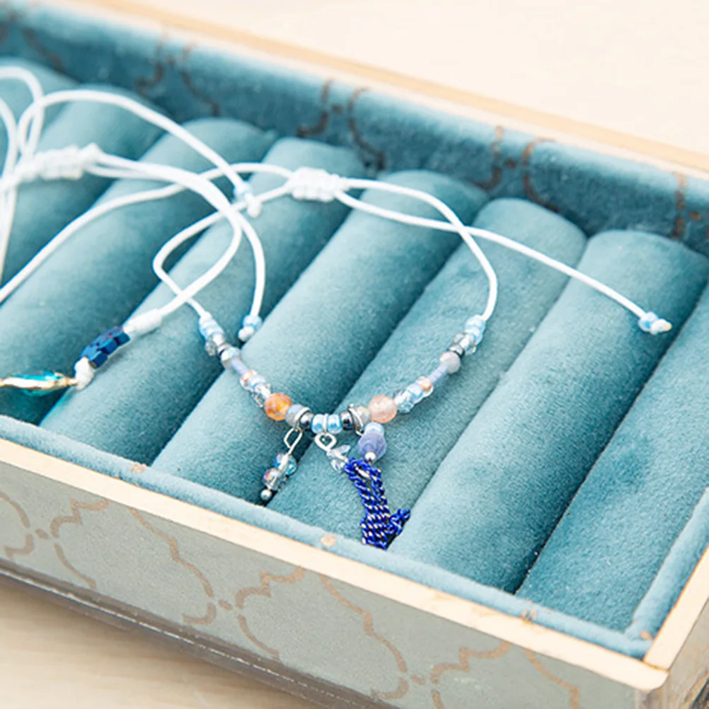 Blue Series Rings Tray Gilding Jewelry Holder Exquisite Display Rack Creative Jewelry Storage Organizer Display Rack