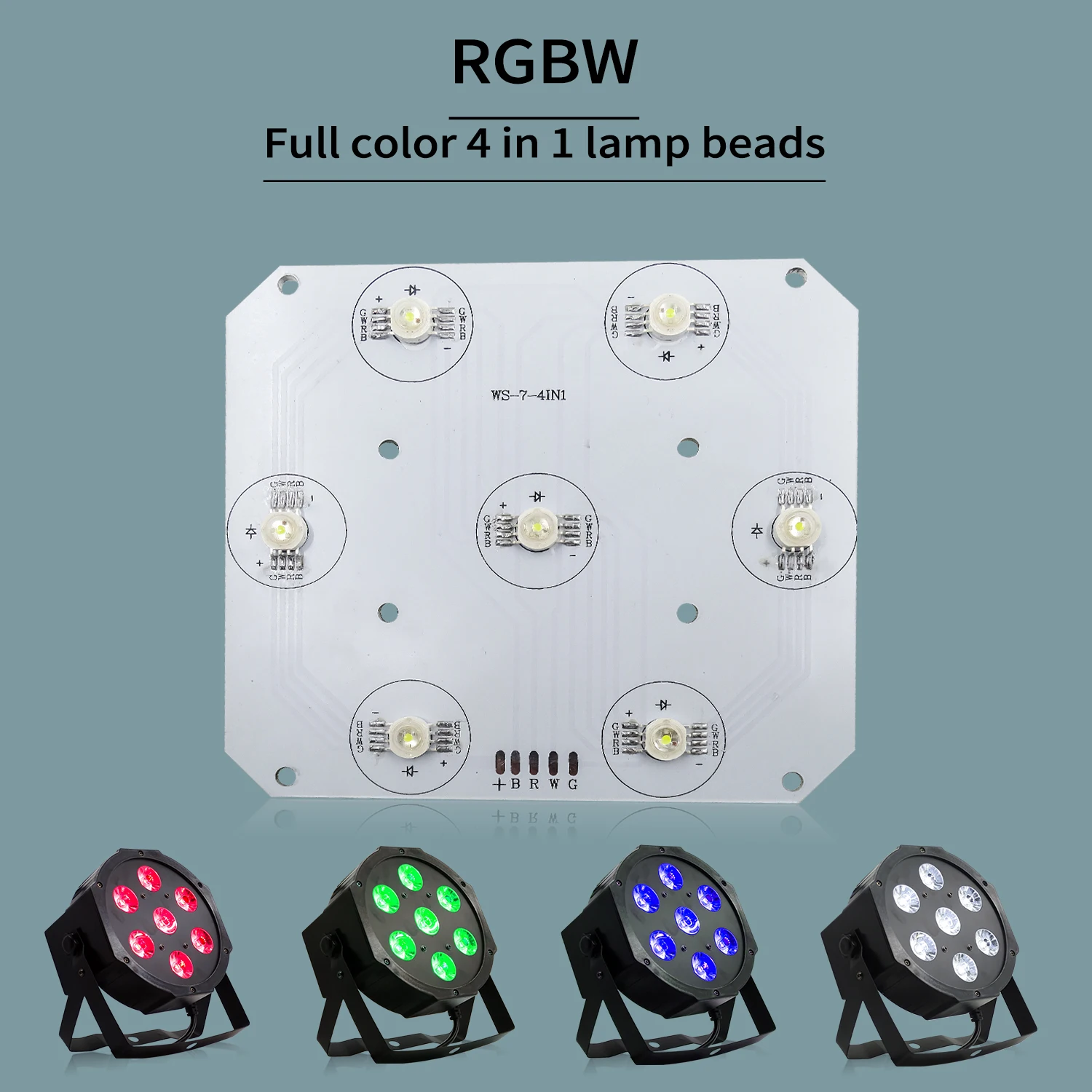 무대 조명 수리 부품, LED PAR 비즈, RGBWA UV, 6IN1 LED 비드 보드, LED 다이오드, 7X12W RGBW, 4IN1