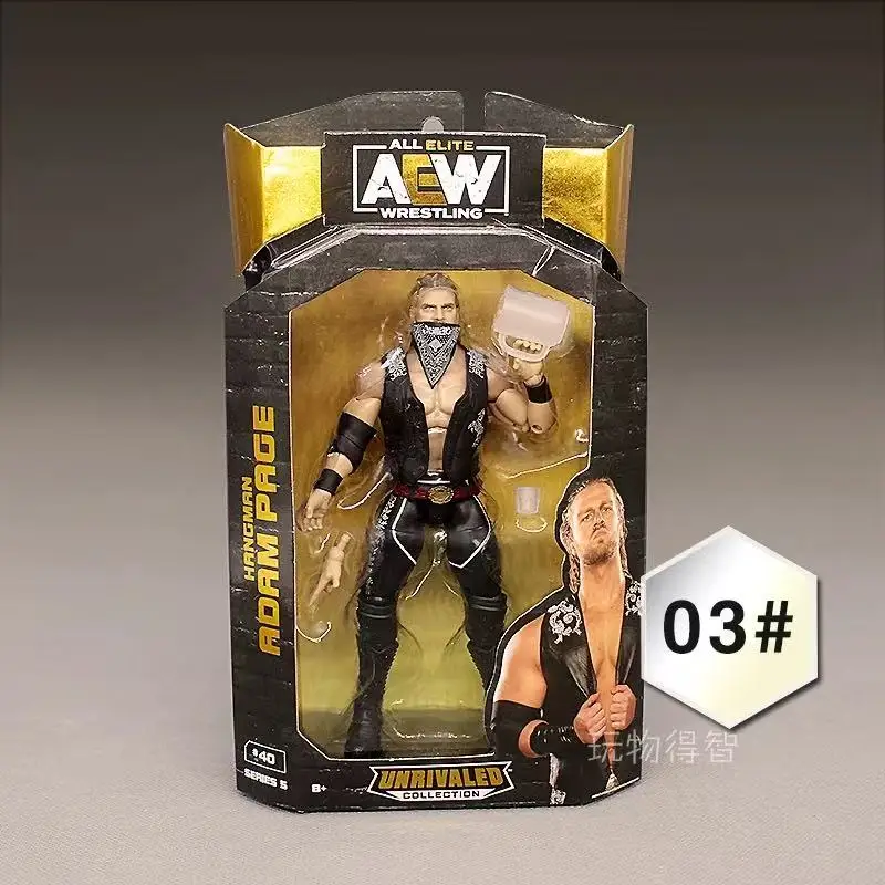 متوفر في المخزون بقعة AEW دمية المصارعة سوبر المنقولة حلقة المصارعة صندوق متحرك #4