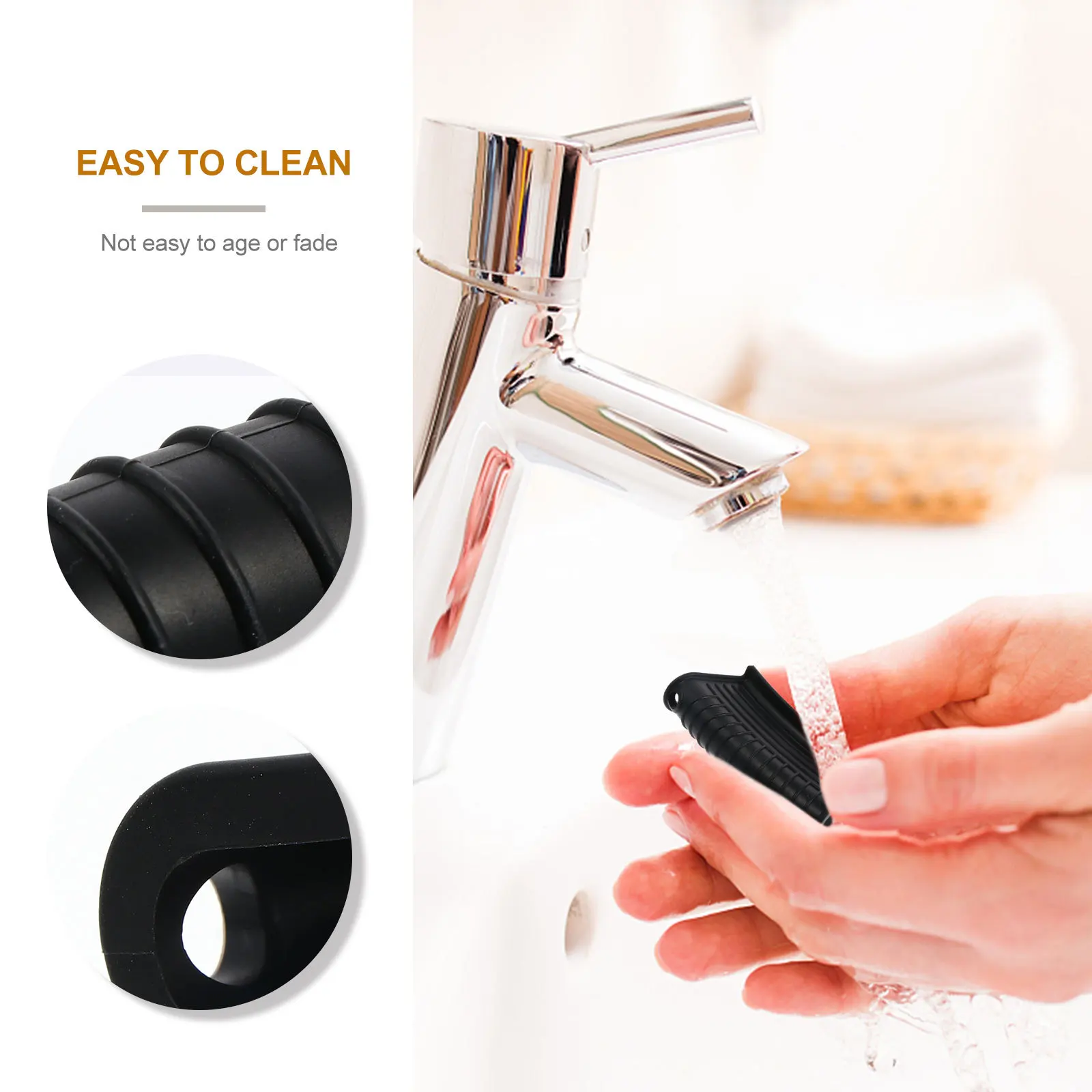 4 pçs antiderrapante pote alça titular capa de silicone para panelas quentes isolamento térmico acessório de cozinha pote alça titular