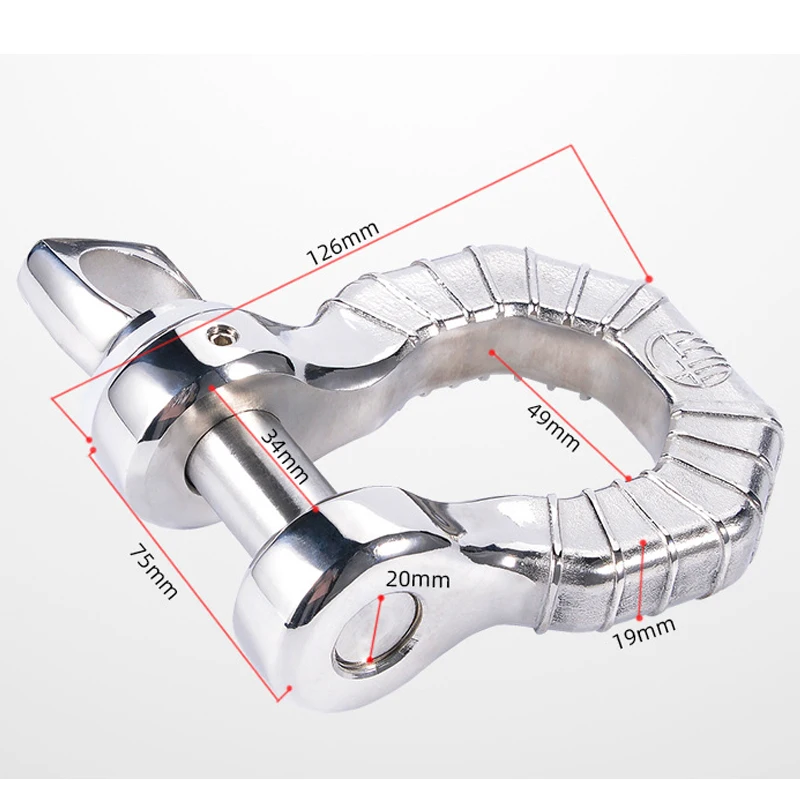 304 Stainless Steel Shackle Trailer Hook U-Shaped Hook High-Strength Trailer With Towing Hook Suv Off-Road Vehicle Modification