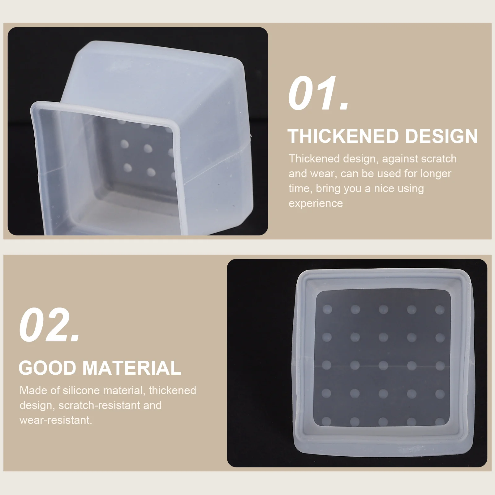 

10Pcs Furniture Leg Pads Silicone Chair Leg Protectors Heavy Duty Floor Protectors for Hardwood Chairs Tables Cabinets