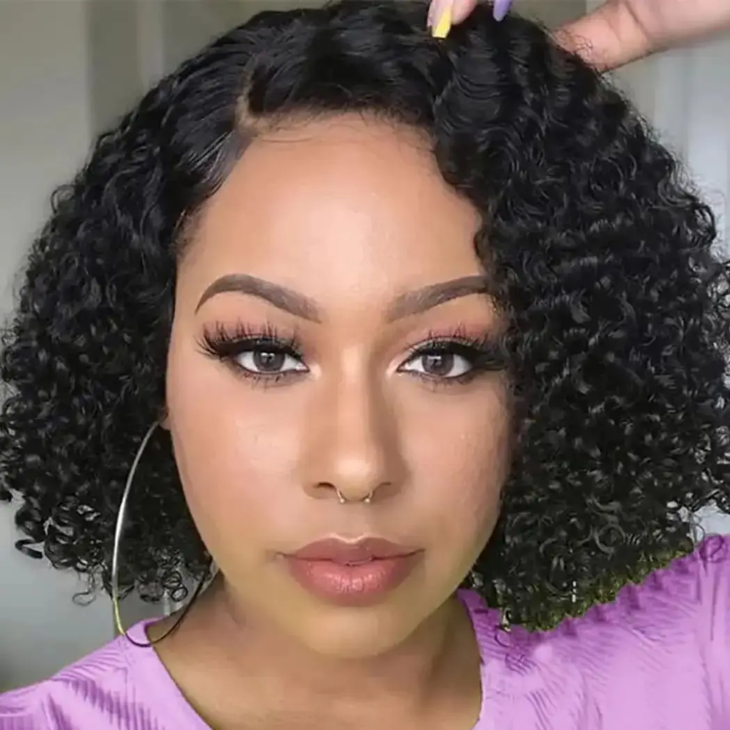 

Deep Wave Wig Human Hair Deep Curly 100% Human Hair Pre Plucked Wet And Wavy Glueless Human Hair Wigs Lace Wigs For Women