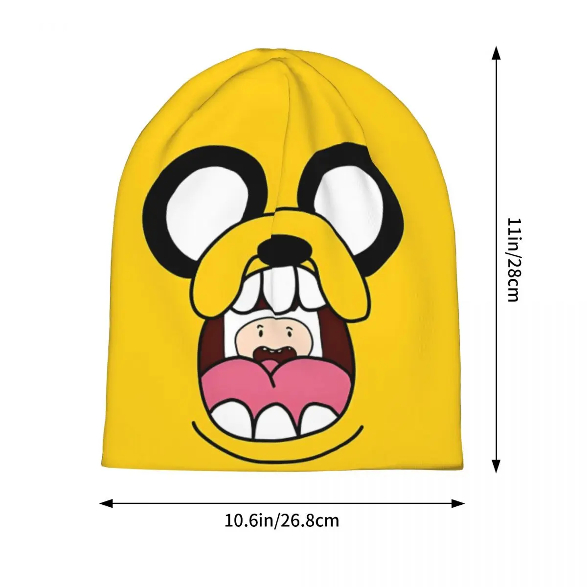 Finn The Human And Jake Cap Adventures Goth Autumn Winter Street Skullies Beanies Hats Spring Warm Dual-use Bonnet Hat