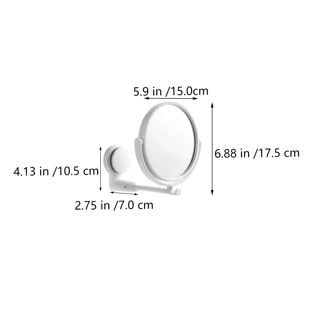 مرآة معلقة مزخرفة مثبتة على الحائط، مادة صديقة للبيئة، زاوية حمام قابلة للتعديل عالية الوضوح
