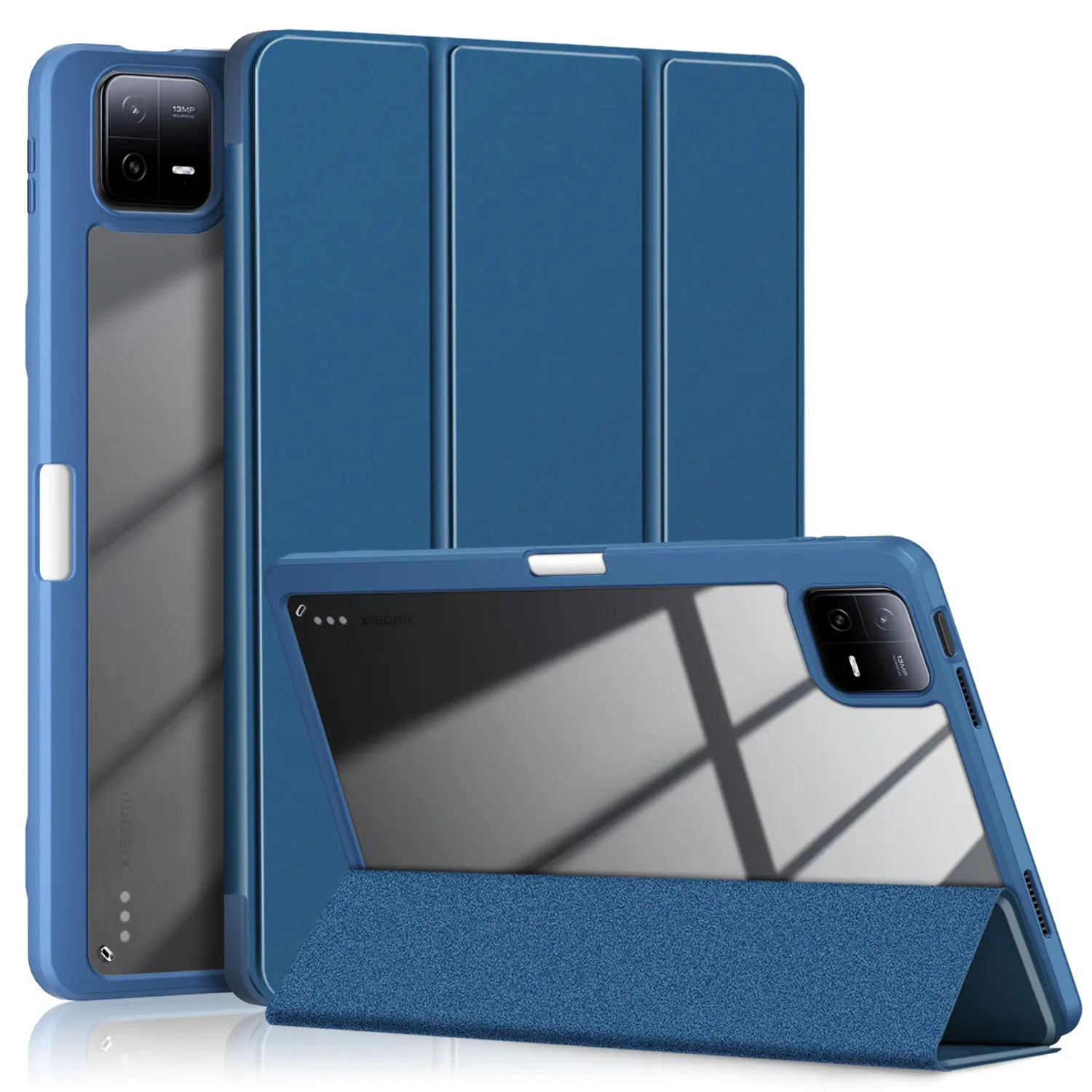 

Чехол для Xiomi Mi Pad 6 Mipad 6 Pro, акриловая задняя крышка, тройная подставка, чехлы для планшетов Funda Xiaomi Pad 6, чехол с держателем для карандашей