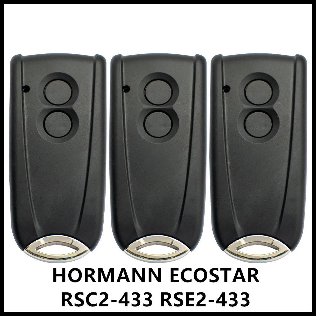 HORMANN ECOSTAR RSC2-433 RSE2-433 Hand-held Transmitter 2PCS 433 MHz Replacement 433.92mhz Rolling Code Remote Control Command