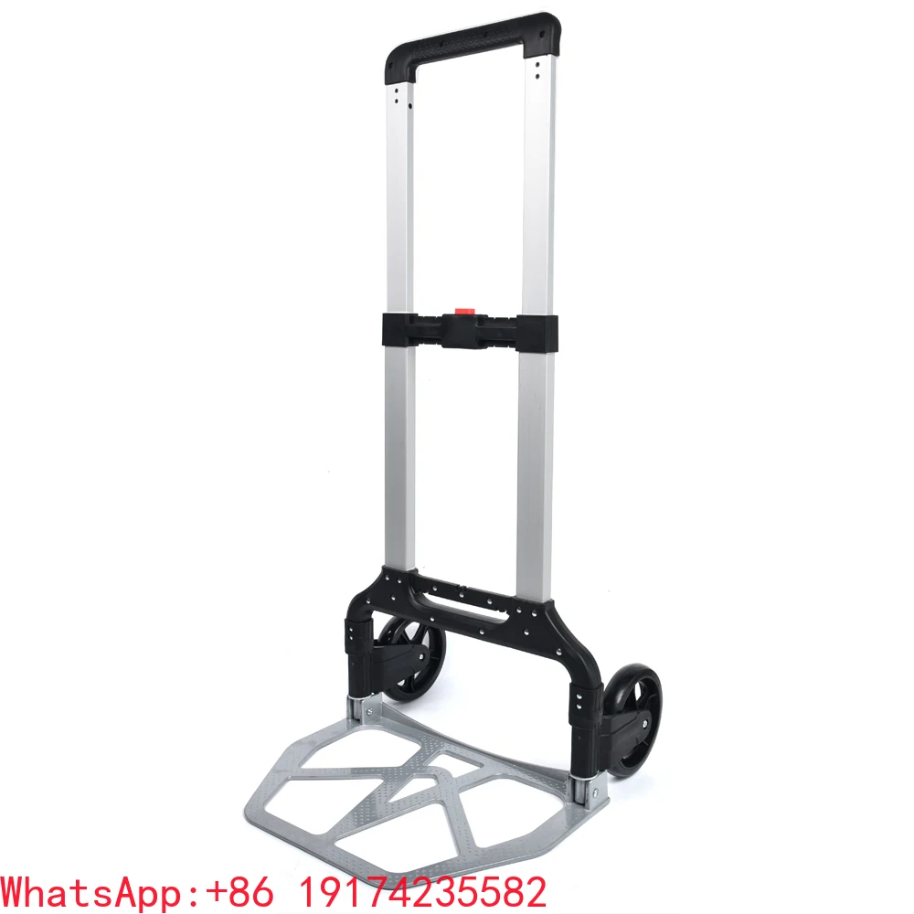 

Silent FHT150 150kgs Load Aluminium Foldable Transport Trolley Hand Truck Cart Easy-to-Use Metal Platform Storage Tool