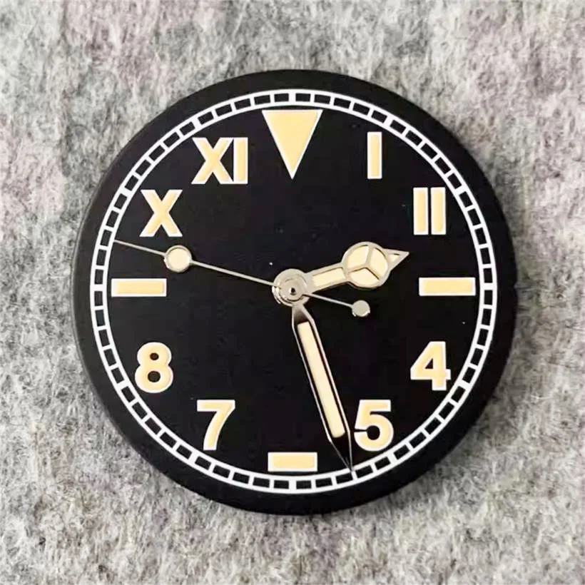 

28.5mm Sterile Dial+Watch Pointer Green Night Light Modified Dial Suitable For NH35 NH36 Mechanical Movement Watch Accessories