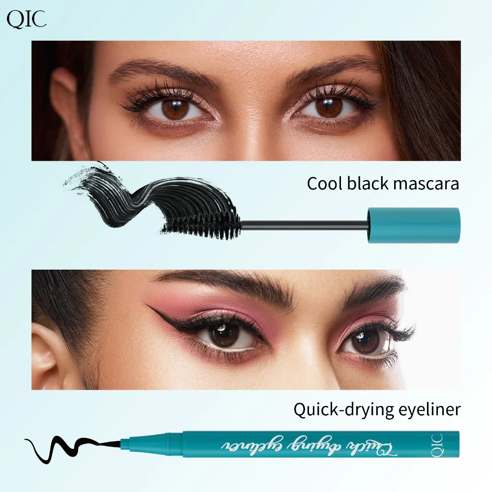 Silk Fiber Matte Mascara Makeup Ultra-Fine Brush Lengthens Eyelashes Plump Encrypted Long-lasting Curling Large Eye Makeup Tools