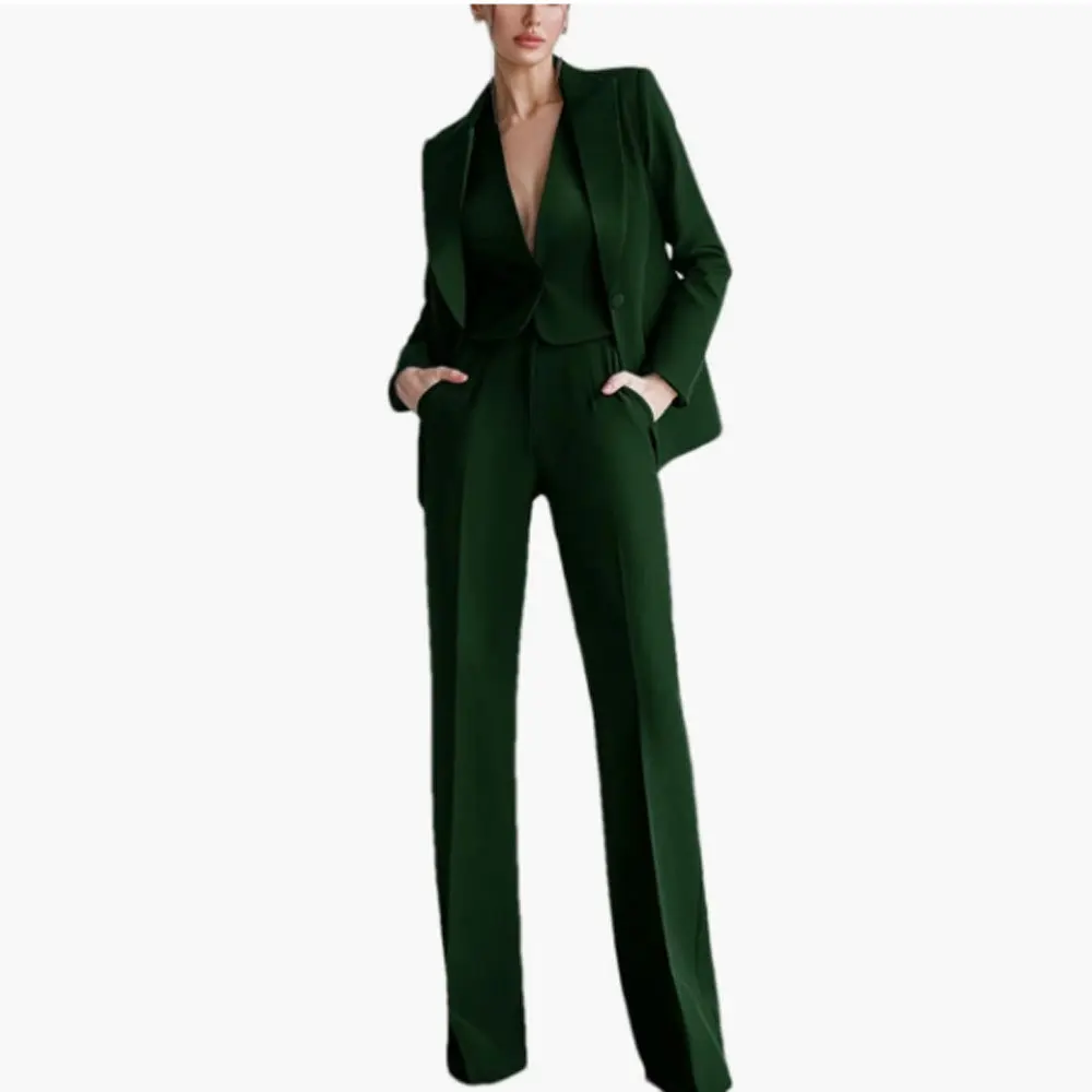 

Business Suits 3 piece set Blazer Coat +Pants+ Vest Formal Women Office Professional Blazers Pantsuits Trousers Set
