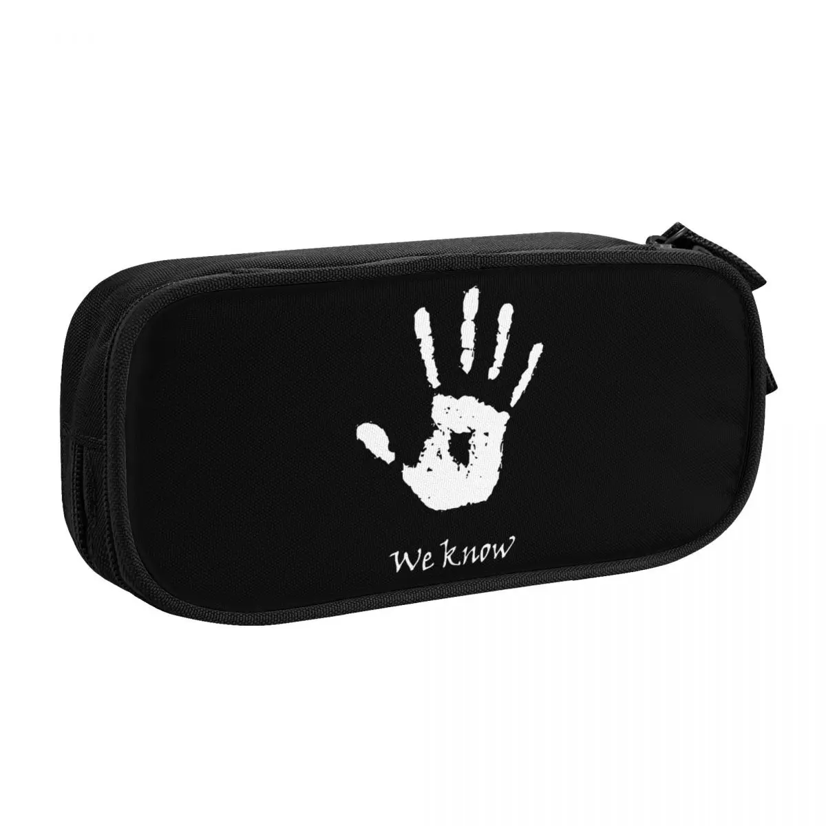 Custom Skyrim Dark Brotherhood Hand Cute Pencil Case Girls Boys Large Capacity We Know Letter Pencil Box School Accessories