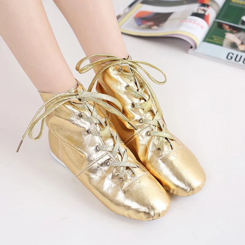 Kid Dance Shoe HighTop Adult Dance Shoe Fashion Jazz Boot Shiny Soft Sole Dance Shoe Parent-child Ballet Shoes Performance Shoes - Image 6