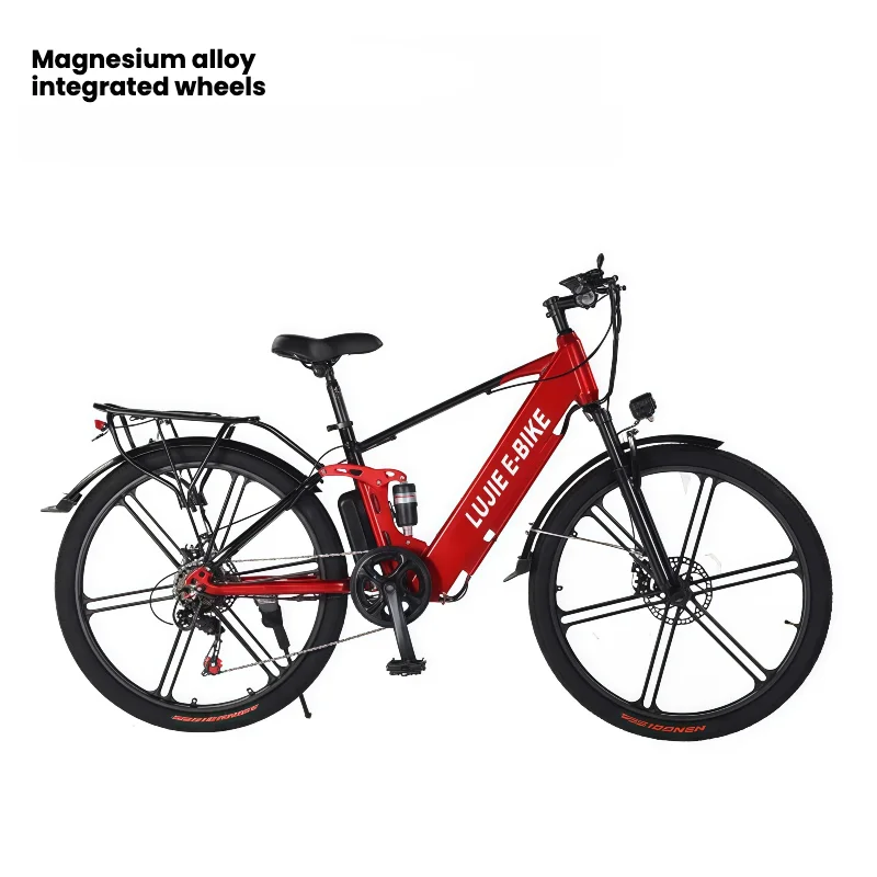 400W Brushless Rear Hub Motor 26-Inch Mountain Bike, 12 Speed, Waterproof Lithium Battery for Outdoor Trail Riding