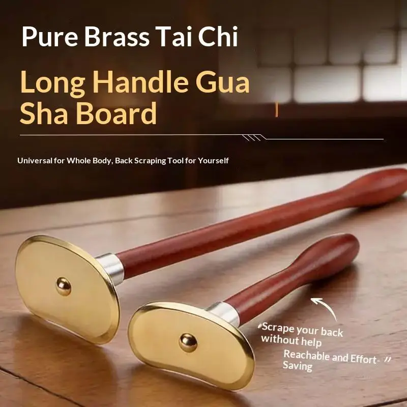 Pure Copper Gua Sha Tool Portable Compact Scraping Board for Back Shoulder Full Body Muscle Relaxation Business Trip Use
