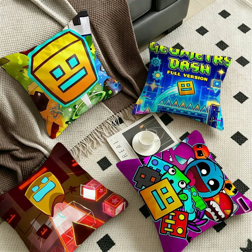Video G-GameS G-Geometry Dash Pillow Anime Pillow Sofa Bed Head Pillow Cover Cushion Cover 45x45 cm Fashion