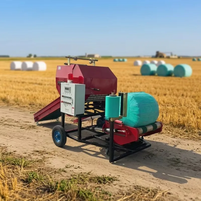 Square Baler Silage Wrapper Machine Automatic Motor-Driven High Safety Level Straw Bale Wrapping Equipment for Forage