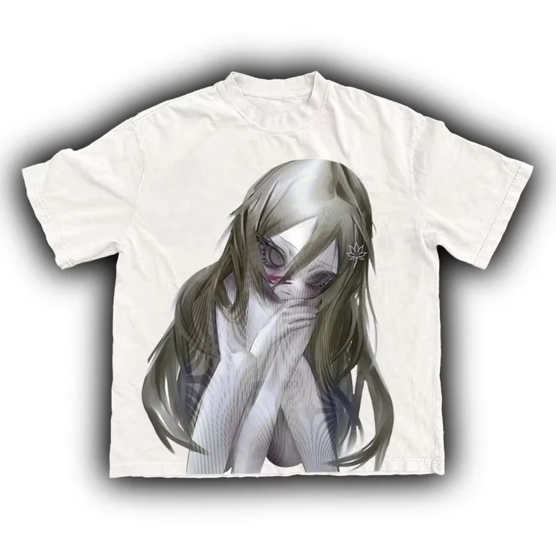 Harajuku Y2k Grafik Unisex Baumwolle T-shirt T-stück Casuai Kurzarm Crewneck Top Mode Streetwear Herbst Grafik T Shirts