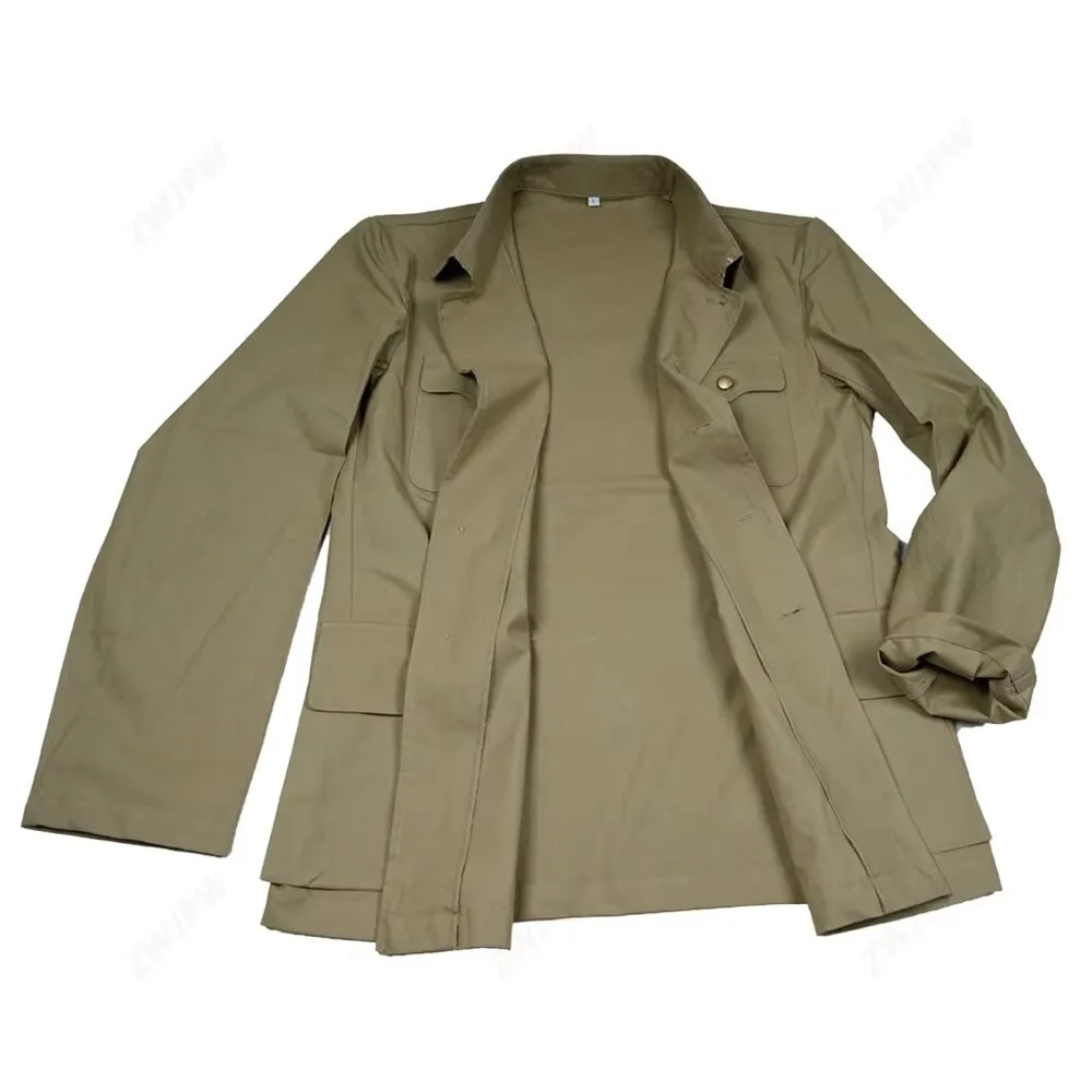 WW2 CHINA KMT coat MEN AMERICAN STYLE SUIT ARMY Grass Green Officers Jacket Copy Film Export Pure Cotton uniform