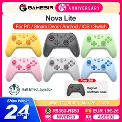 Gamesir スイッチコントローラーゲームパッド PC Nova Lite Controle Nintendo Switch Steam Android iOS 電話ホール効果ジョイスティック