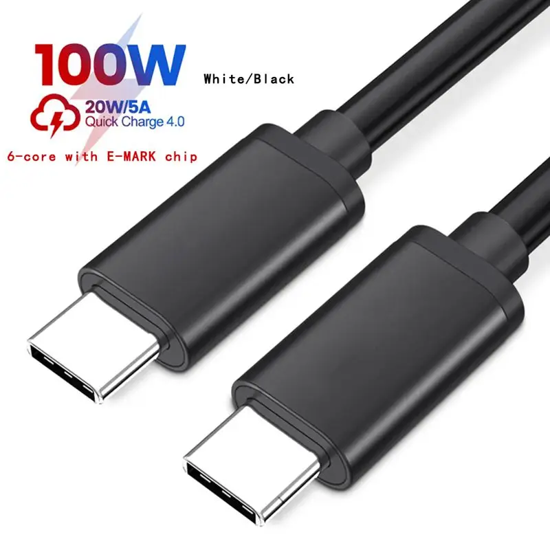 5A PD100W USB-C To Double Type C Fast Charging Data Cable For iPhone 15 Xiaomi Samsung Huawei MacBook iPad Quick Charger Cord