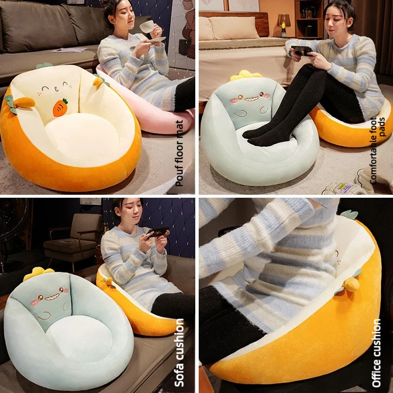 Floor cushion with integrated backrest, tatami-style lazy seat, children's bedroom sofa, bay window thickened soft cushion