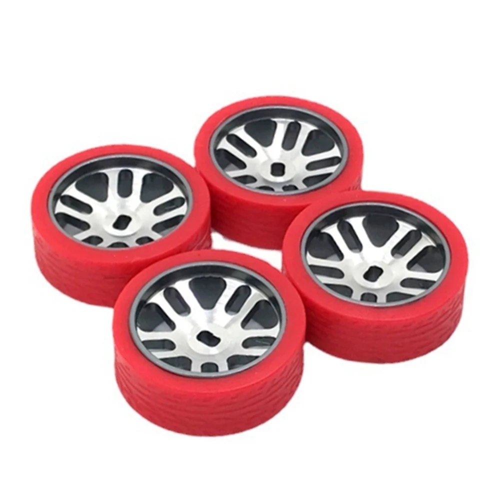Nuevo neumático de carreras con patrón de rueda de goma para Wltoys 284131   K969 K989 P929 P939 Mini-Z Mini-Q 1/28 RC Piezas de actualización de coche, 4