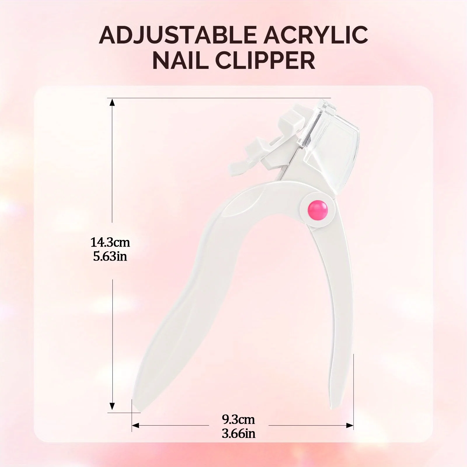 ที่ตัดเล็บอะคริลิคแบบปรับได้ ทำจากสแตนเลส สำหรับตกแต่งเล็บ ใช้ในร้านเสริมสวย ทำเล็บมือ