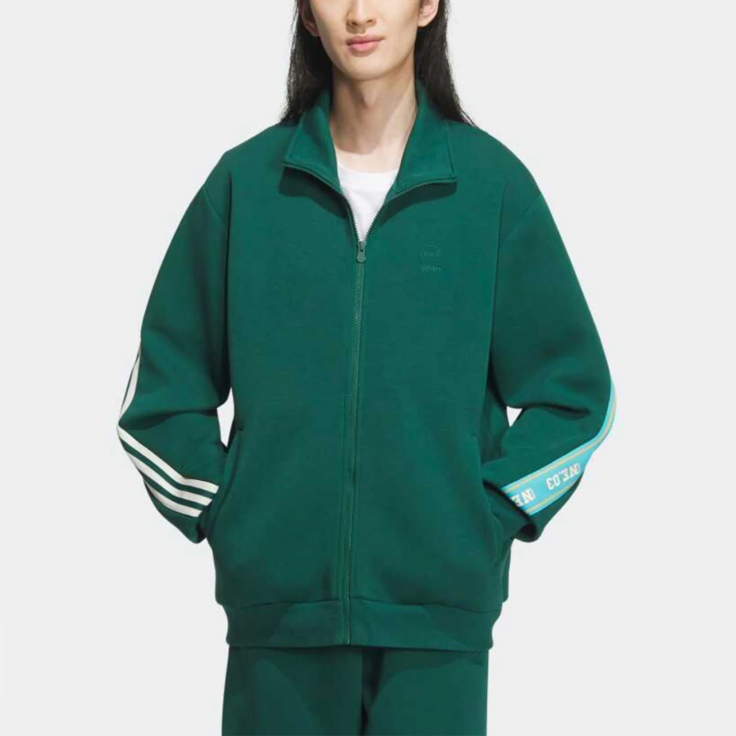 

Официальная мужская тренировочная модная трикотажная куртка Adidas NEO с воротником-стойкой IK7610